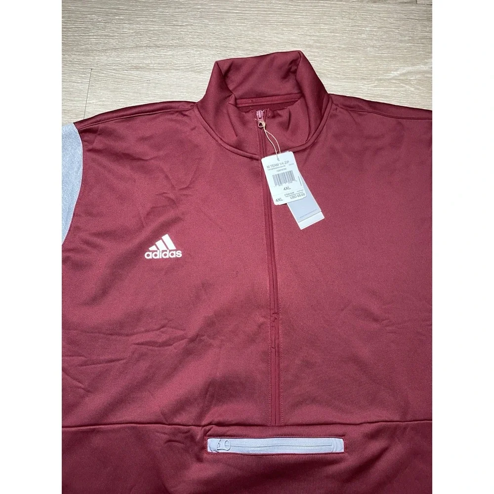 *NWT Men Size 4XL Adidas‎ Texas A&M Team Issue 1/4 Zip Pullover HI3072 Maroon